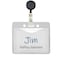 C-Line Products Retracting ID Card Reels, Swiveling Spring Clip with Snapon ID Strap, Black Set of 12, 12PK 89231-BX - alternate 2